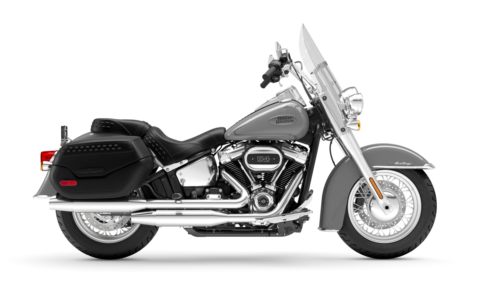 Harley Davidson 2024 Heritage Classic - Billiard Gray - Chrome Finish