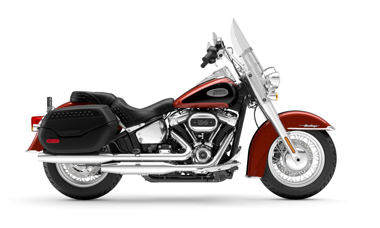 Harley Davidson 2024 Heritage Classic - Red Rock / Vivid Black - Chrome Finish