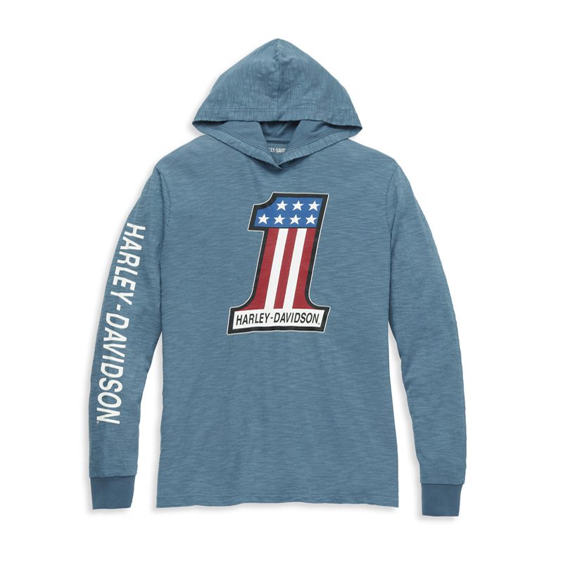 Men’s #1 Race Slub Jersey Hooded Graphic Tee
