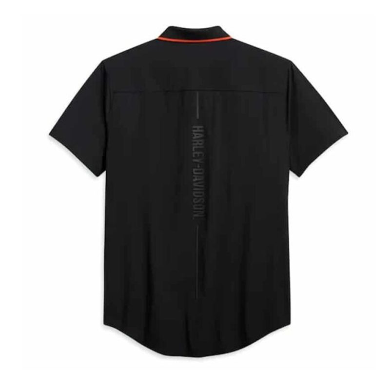Men's Laser Cut Pocket Stretch Slim Fit Shirt