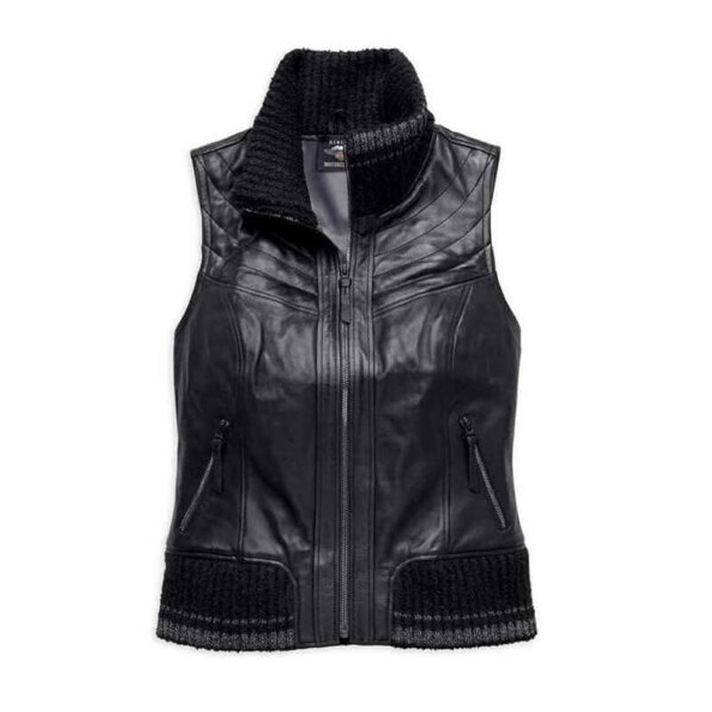 Harley-Davidson® Women's Fawnridge Leather Vest w/ Satin Lining