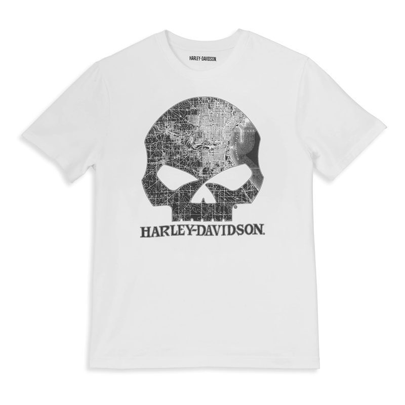 Men's Milwaukee Map Skull Graphic Tee