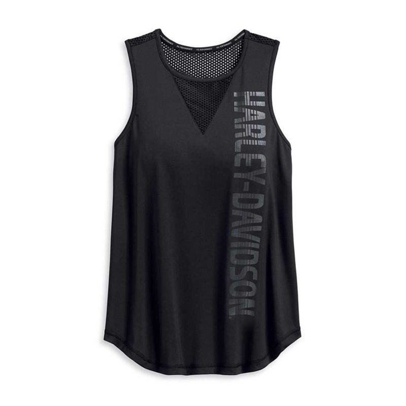 Harley-Davidson® Women's Performance Wicking Mesh Accent Tank Top Harley-Davidson® Women's Performance Wicking Mesh Accent Tank Top