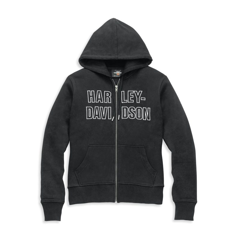 Women's Bar Font Embroidered Hoodie