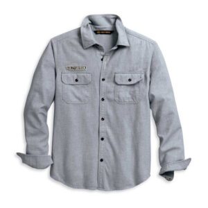 Harley-Davidson® Men's Double Layer Felt Logo Long Sleeve Shirt
