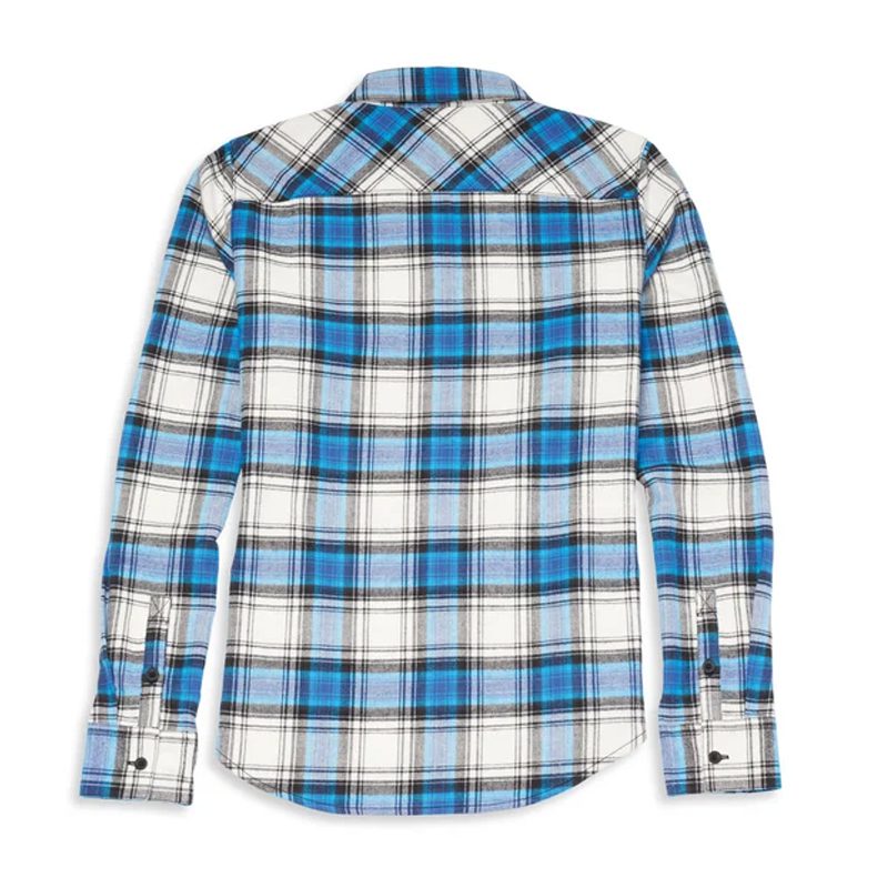 Women's Racer Font Plaid Flannel Shirt