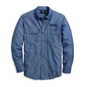 Harley-Davidson® Men's Herringbone Woven Shirt