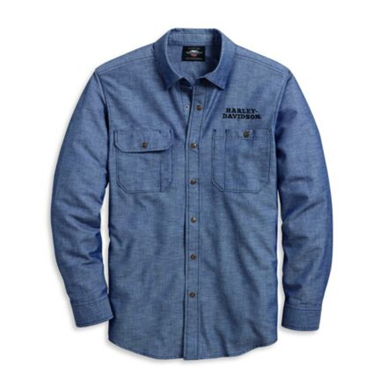 Harley-Davidson® Men's Herringbone Woven Shirt Harley-Davidson® Men's Herringbone Woven Shirt