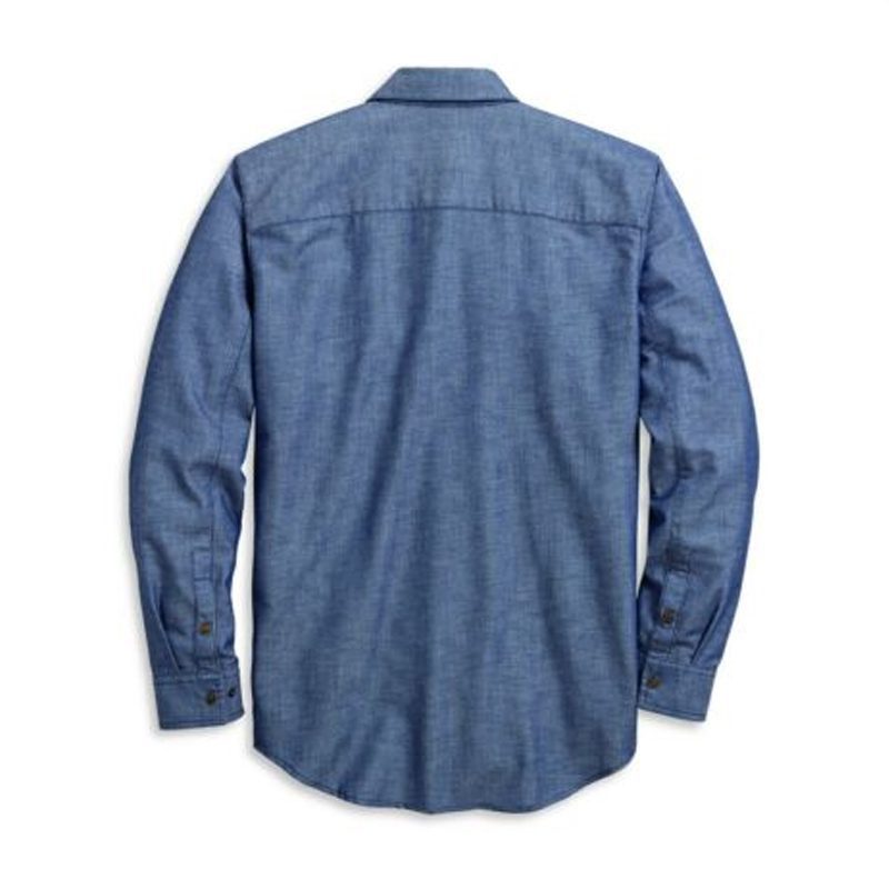 Harley-Davidson® Men's Herringbone Woven Shirt