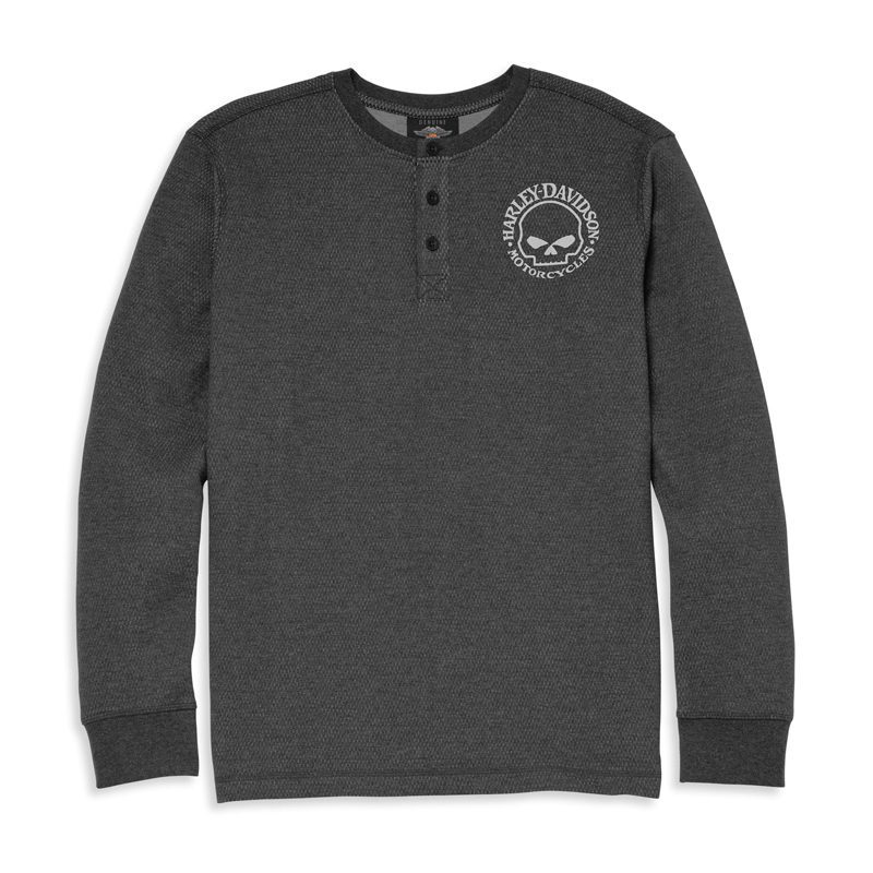 Men's Willie G (TM) Thermal Slub Three Button Henley