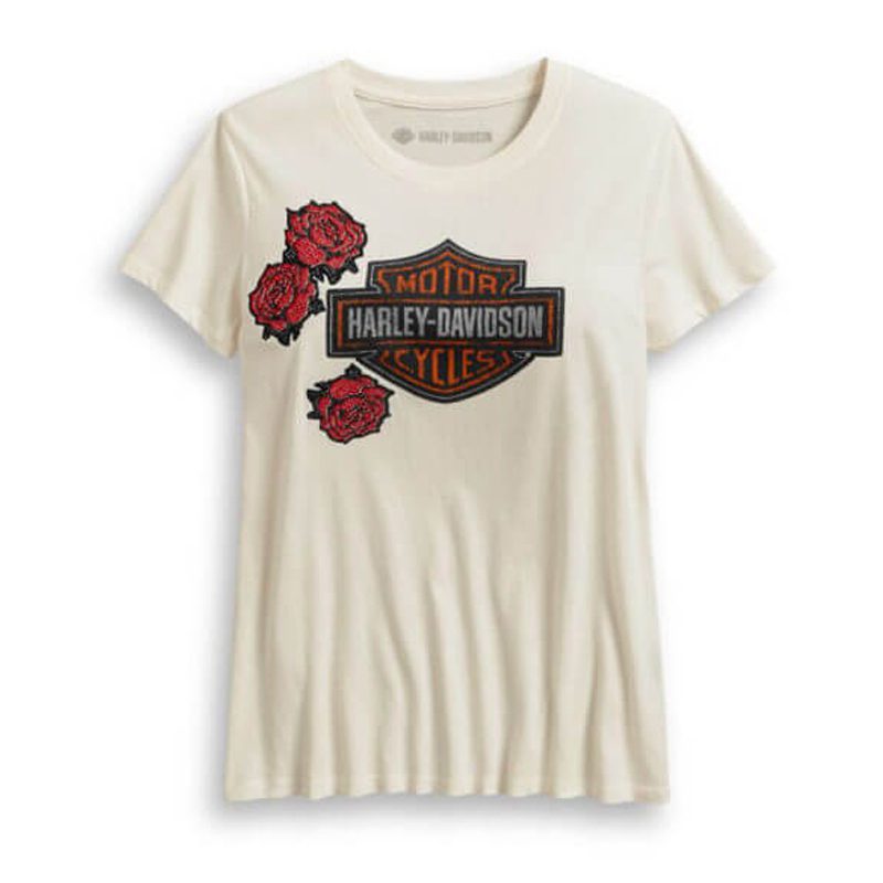Women’s Roses & Logo Tee