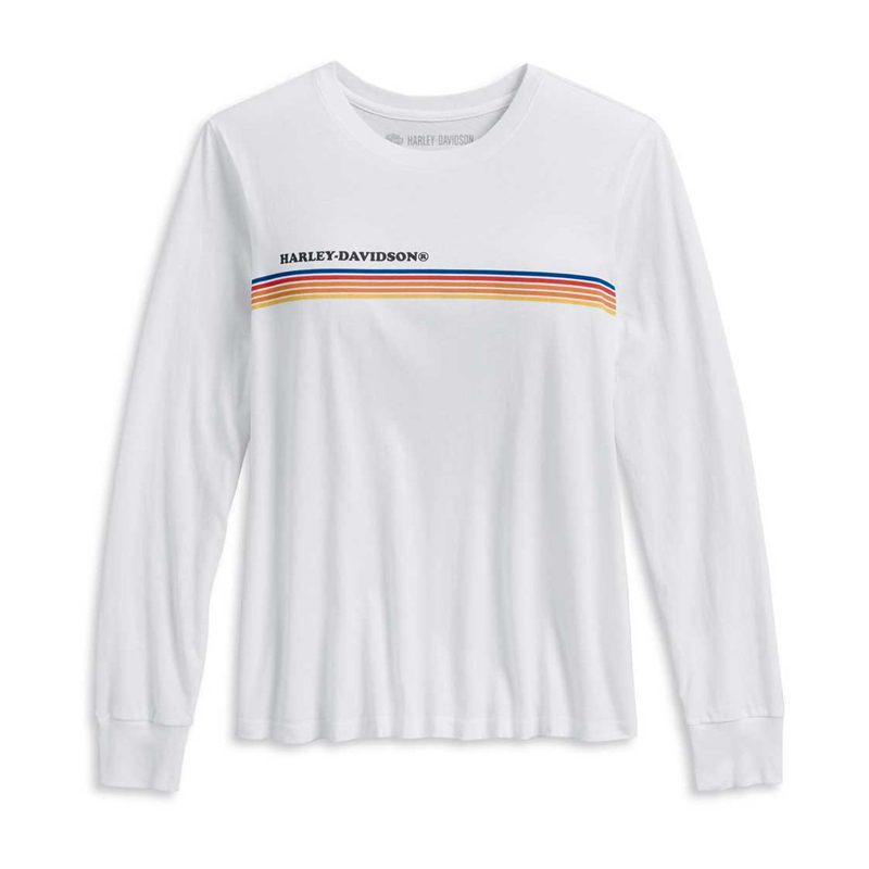 Harley-Davidson® Women's Chest Stripe Long Sleeve T-Shirt Harley-Davidson® Women's Chest Stripe Long Sleeve T-Shirt