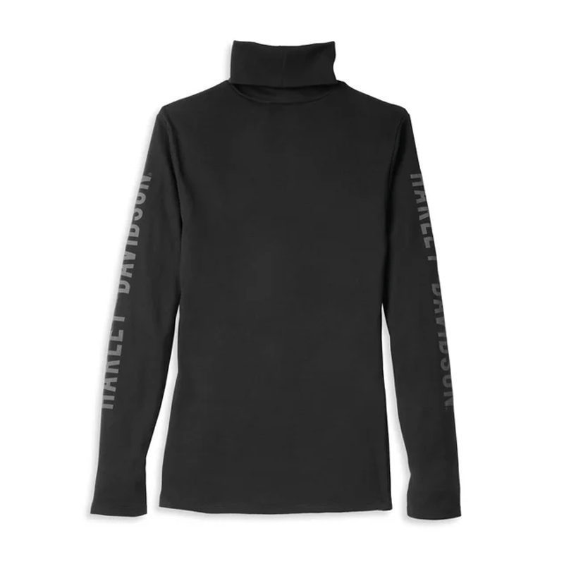 Women's Bar & Shield Logo Rib Turtleneck - Black Beauty