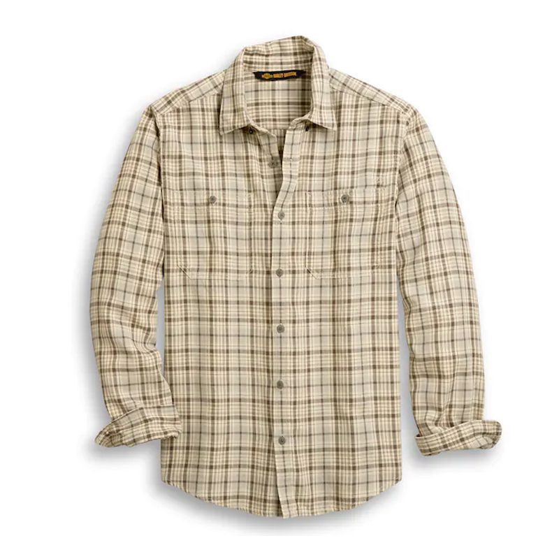 Men’s Vintage Logo Plaid Shirt Men’s Vintage Logo Plaid Shirt