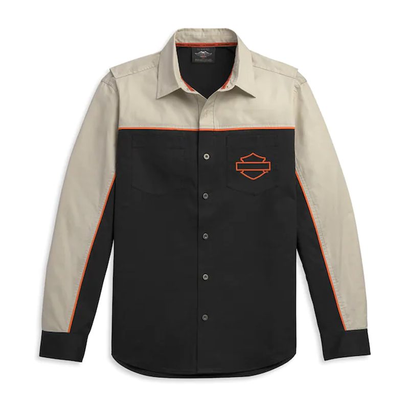 Men's Colorblock Performance Long-Sleeve Shirt