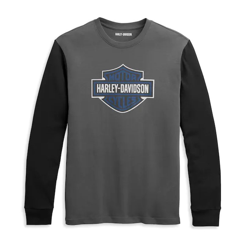 Men's Contrast Sleeve Logo Knit Tee