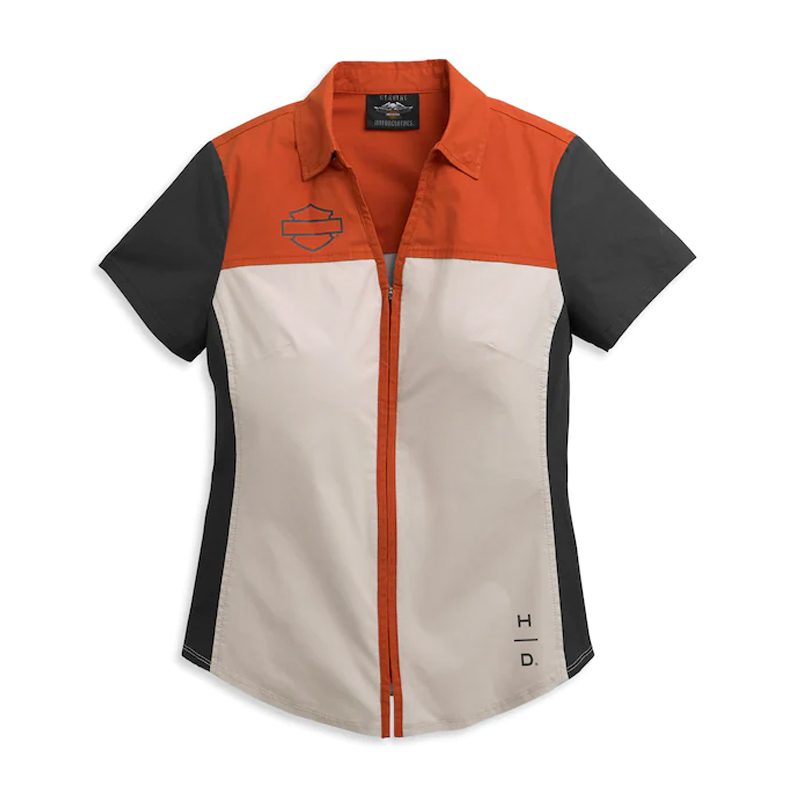 Women's Horizon Logo Colorblock Zip Front Shirt Women's Horizon Logo Colorblock Zip Front Shirt