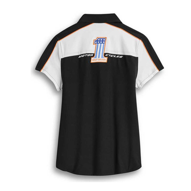 Harley-Davidson Womens Performance #1 Colorblocked Short Sleeve Shirt