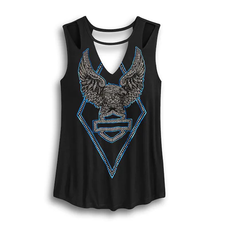 Women's Diamond Eagle Cut-Out Tank