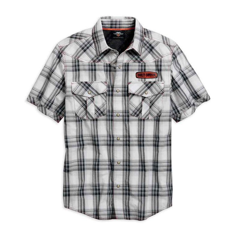 Harley-Davidson® Men's Performance Plaid Vented Button Shirt