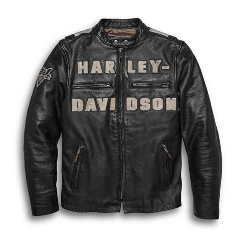 Men’s Vintage Race-Inspired Leather Jacket Men’s Vintage Race-Inspired Leather Jacket