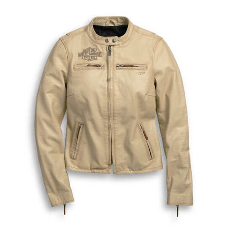 Women’s Chain Stitched Leather Jacket