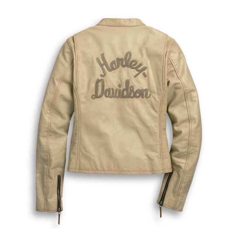 Women’s Chain Stitched Leather Jacket