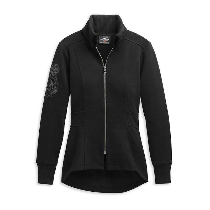 Women's Roses Zip Front Peacoat