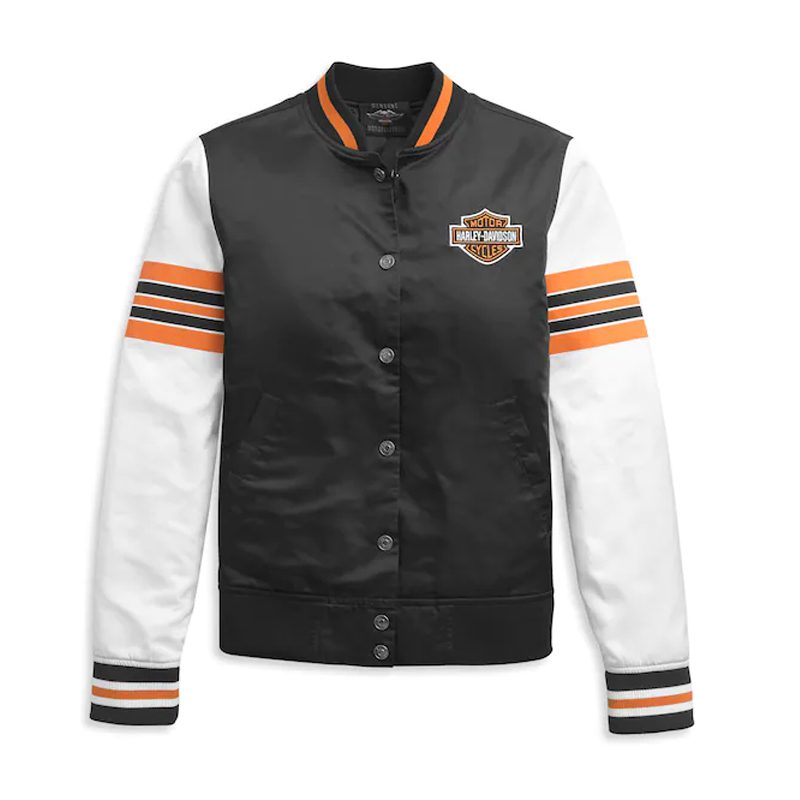Women's Sleeve Stripe Bomber Jacket