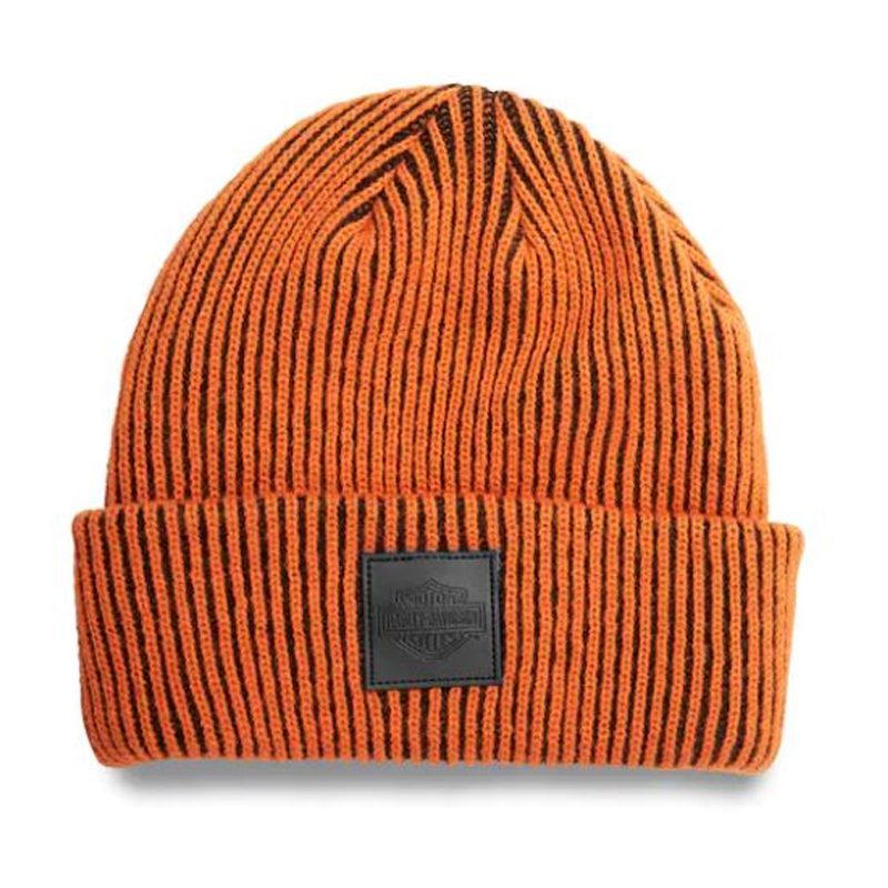 Men's Bar & Shield Turned Back Cuff Knit Cap
