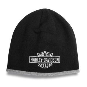 Men's Bar & Shield Two Tone Knit Hat