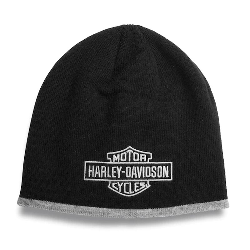Men's Bar & Shield Two Tone Knit Hat