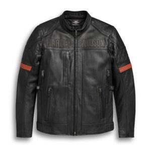 Men's Vanocker Waterproof H-D™ Triple Vent System™ Leather Jacket