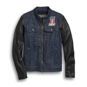 Men's Arterial Abrasion-Resistant Slim Fit Denim Riding Jacket