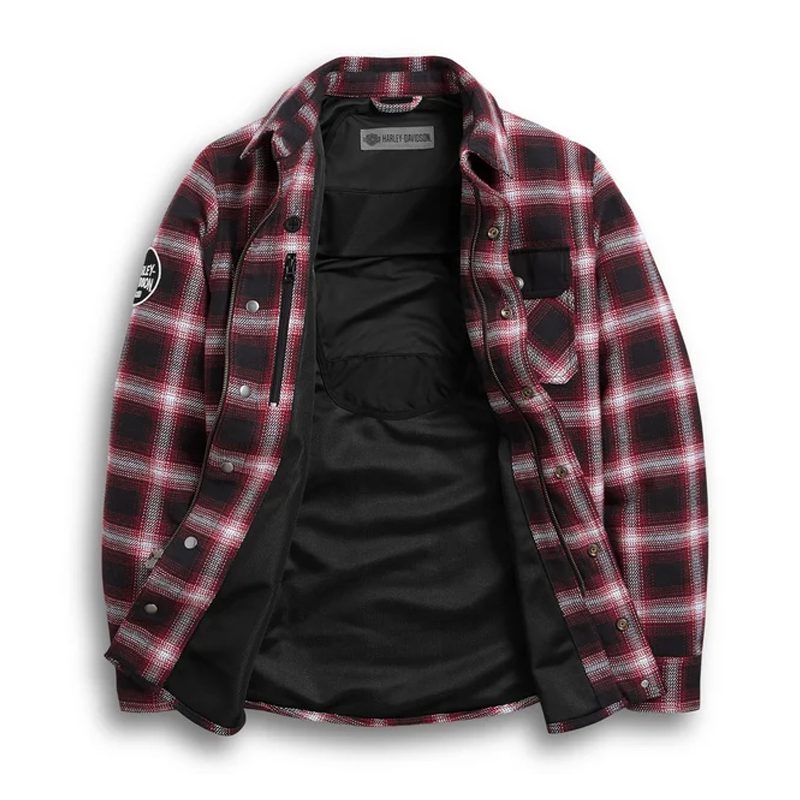Men's Arterial Abrasion-Resistant Slim Fit Riding Shirt Jacket