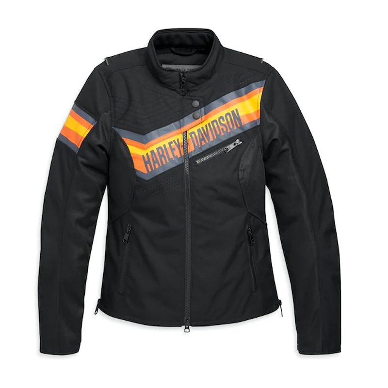Harley-Davidson® Women's Sidari Mesh & Textile Riding Jacket - Black Harley-Davidson® Women's Sidari Mesh & Textile Riding Jacket - Black