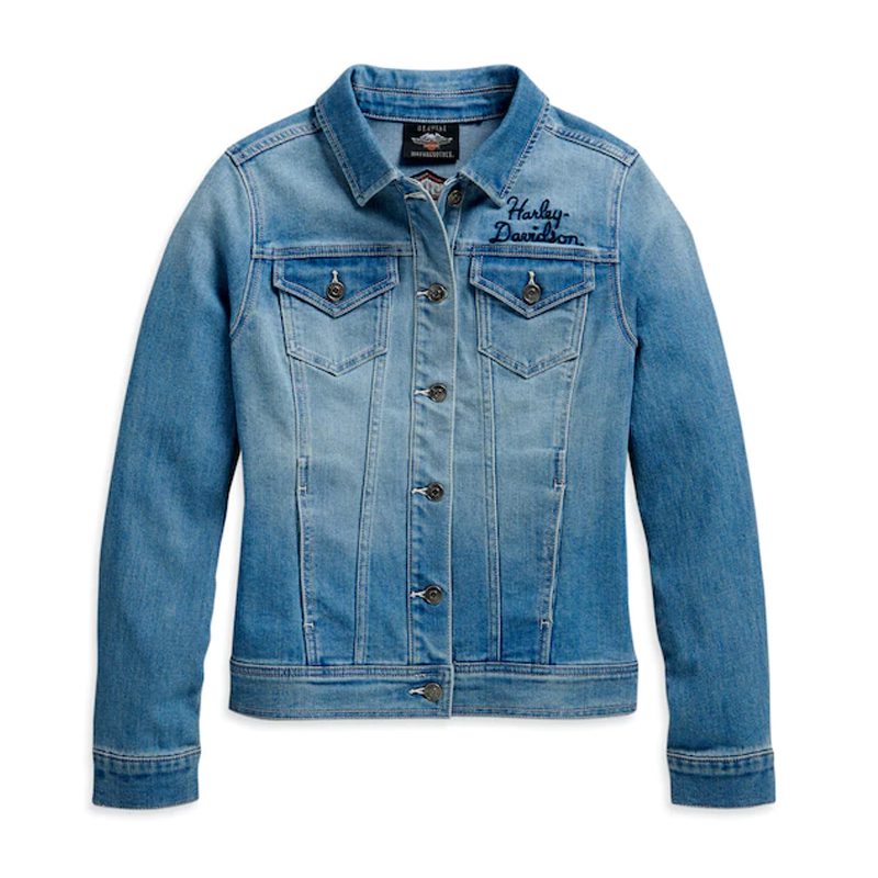 Women's Winged Logo Denim Jacket Women's Winged Logo Denim Jacket