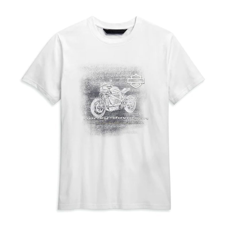 Harley-Davidson® Men's LiveWire Graphic Slim Short Sleeve Tee - White Harley-Davidson® Men's LiveWire Graphic Slim Short Sleeve Tee - White