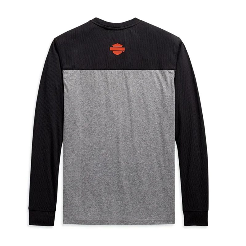 Men's Performance Micro Mesh Long Sleeve Colorblock Tee