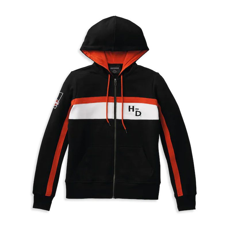 Women's Rally Stripe Zip Front Hoodie