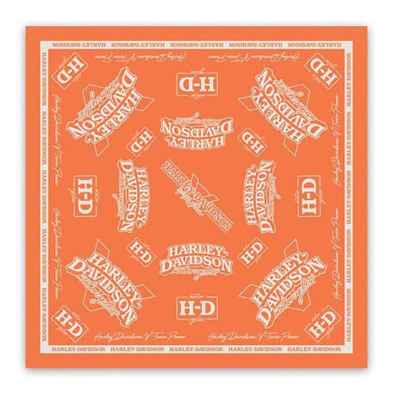 Women's V-Twin Power Bandana, Light Orange & Tofu Wash