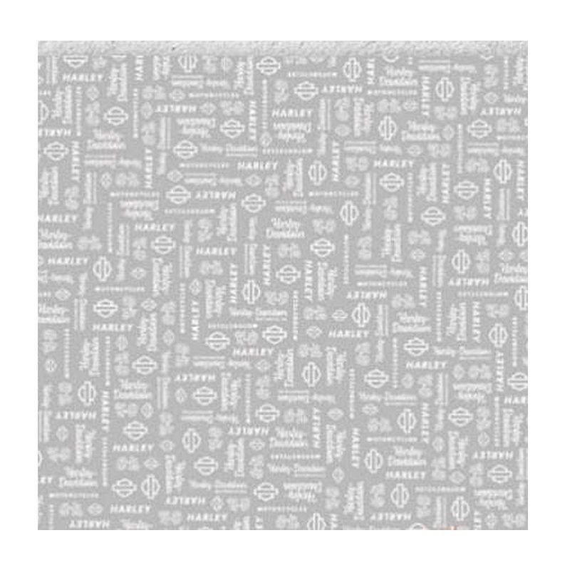 Harley-Davidson Womens Winged Script B&S Gray Polyester Bandana