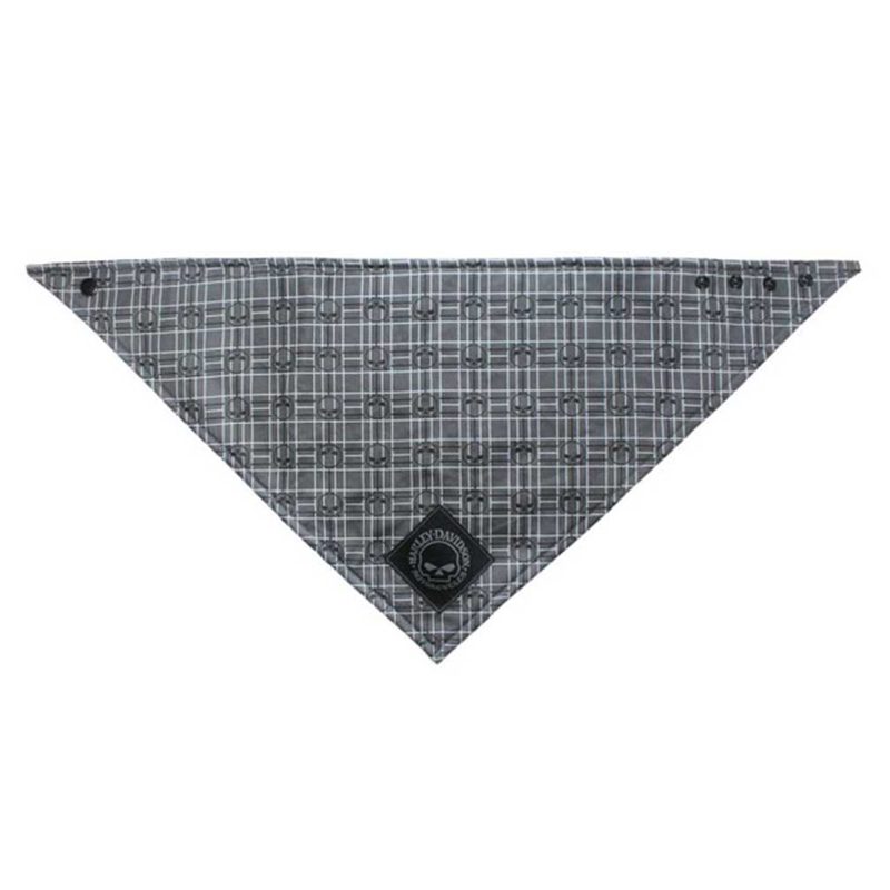 Men's 3-in-1 Convertible Hubcap Skull Bandana, Gray