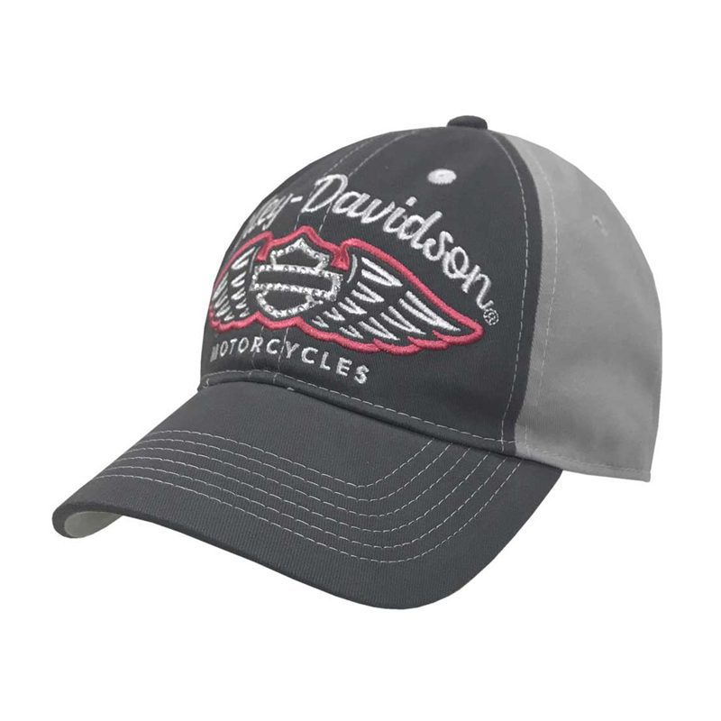 Harley-Davidson® Women's Bling Winged Script Baseball Cap w/ Ponytail Opening Harley-Davidson® Women's Bling Winged Script Baseball Cap w/ Ponytail Opening