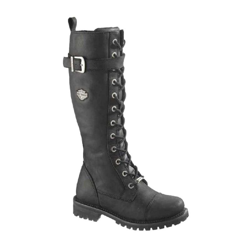Women’s Savannah Black Leather Motorcycle Boots Women’s Savannah Black Leather Motorcycle Boots