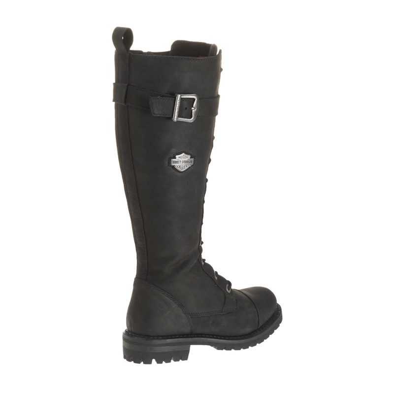 Women’s Savannah Black Leather Motorcycle Boots