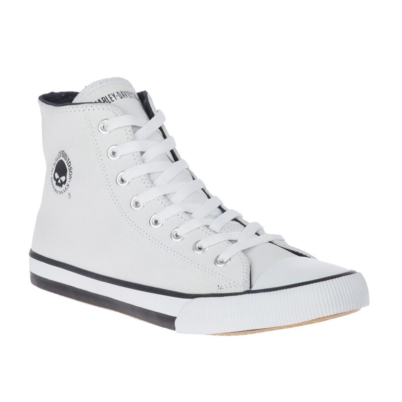 Men’s Baxter Hi-Top Logo Athletic White Leather Sneakers Men’s Baxter Hi-Top Logo Athletic White Leather Sneakers