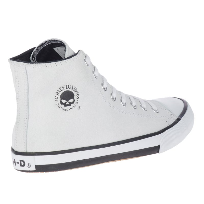 Men’s Baxter Hi-Top Logo Athletic White Leather Sneakers