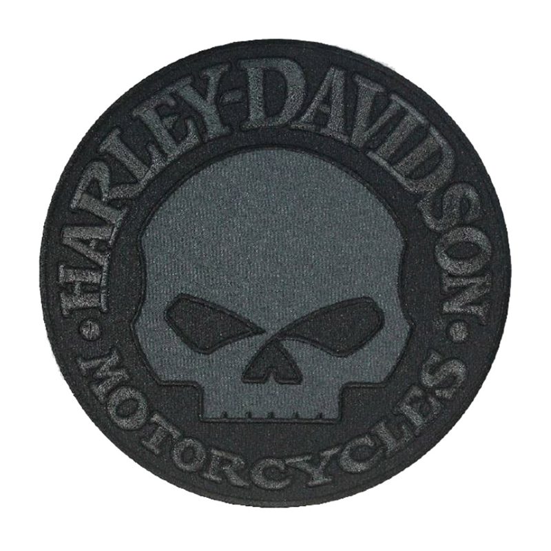 Harley-Davidson® Black Willie G Skull Emblem Patch Harley-Davidson® Black Willie G Skull Emblem Patch
