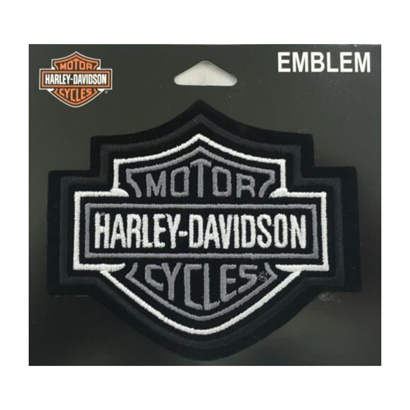 Medium Silver Bar & Shield® Embroidered Patch